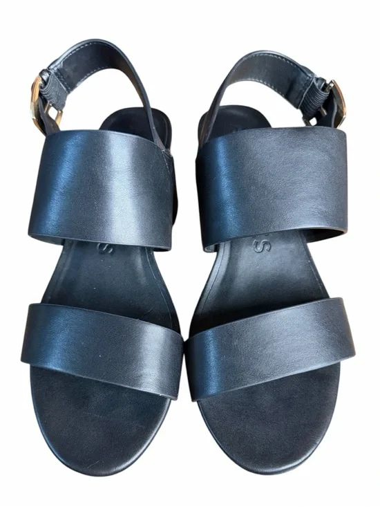 Classic Black Platform Block Heel Sandal - Picture 4 of 11